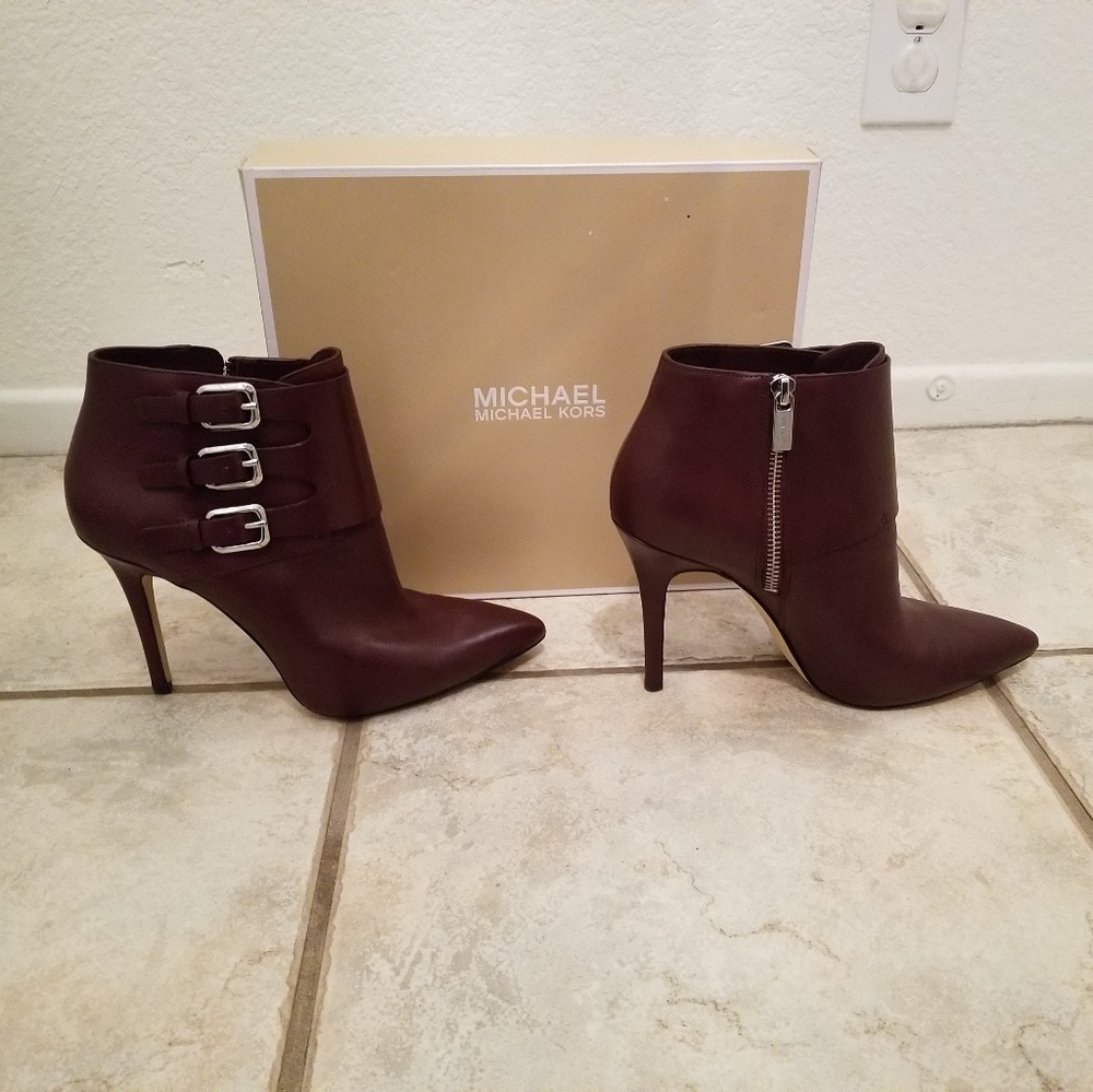 Michael Kors Prudence Bootie in Merlot